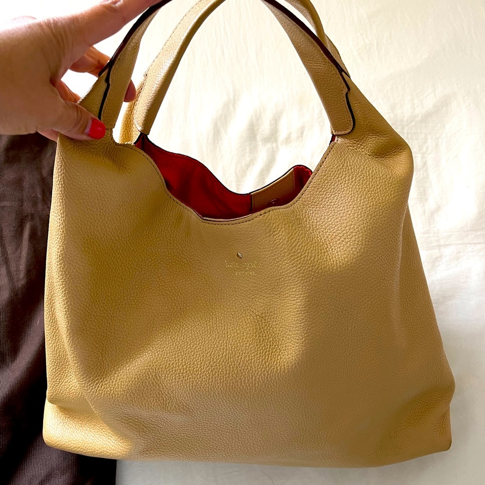 Kate Spade tan color hobo with dust bag